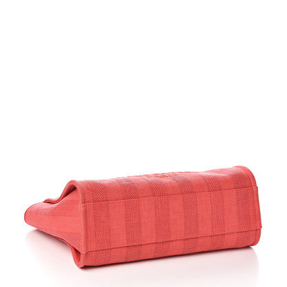 Chanel Mixed Fibers Striped Small Deauville Tote Red 3 of 10