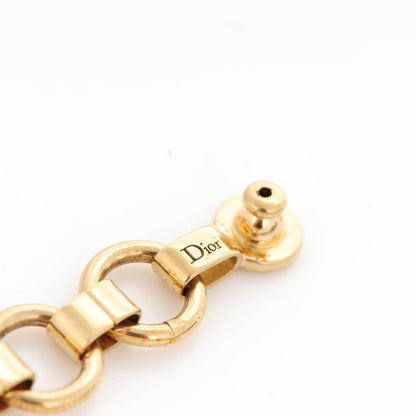Christian Dior Two Chain Earrings Gold Palladium 3 of 5