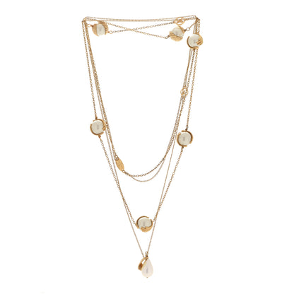 Louis Vuitton Sautoir Pearl Angels Necklace Gold 3 of 6