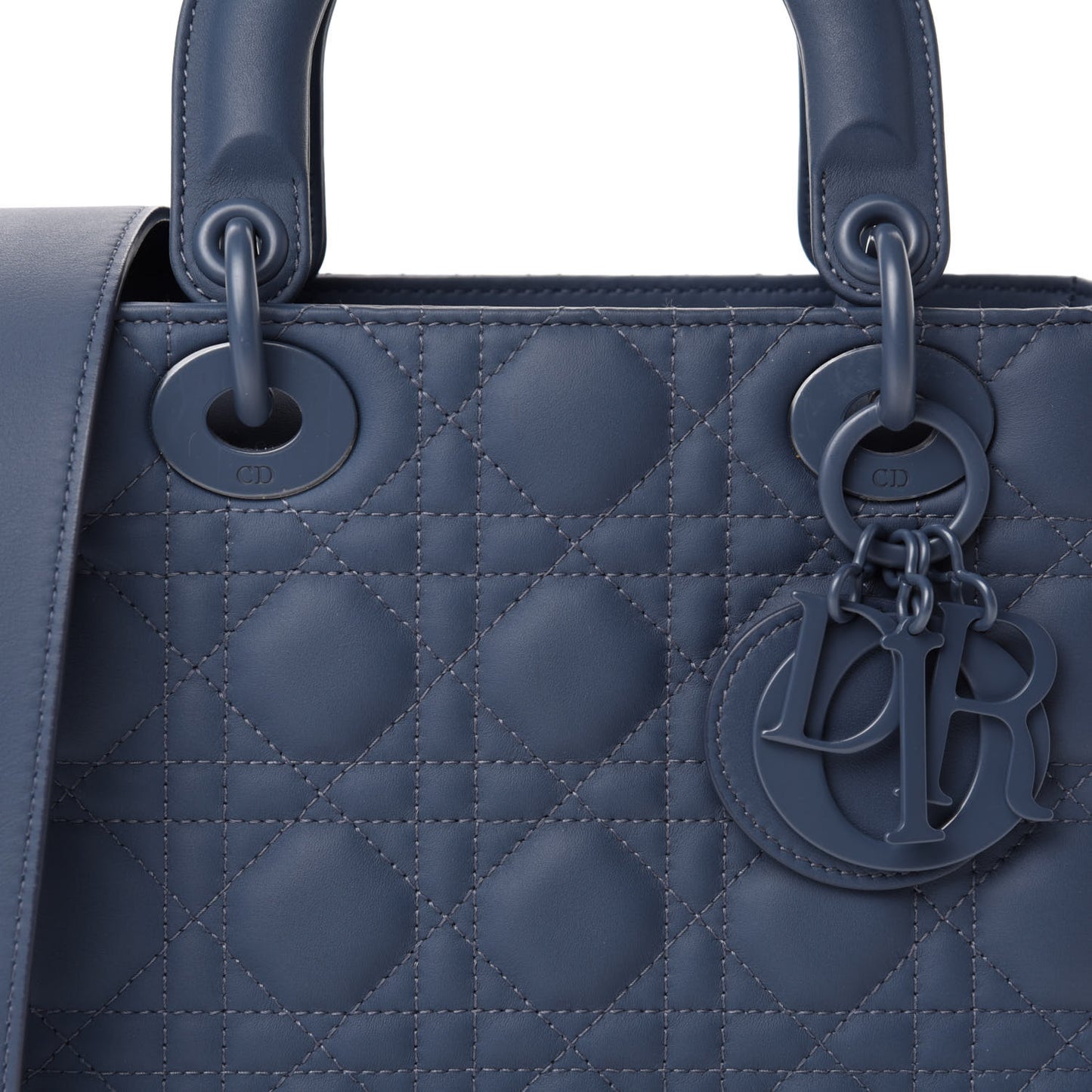 Ultra Matte Calfskin Cannage Small My ABCDior Lady Dior Dark Denim Blue