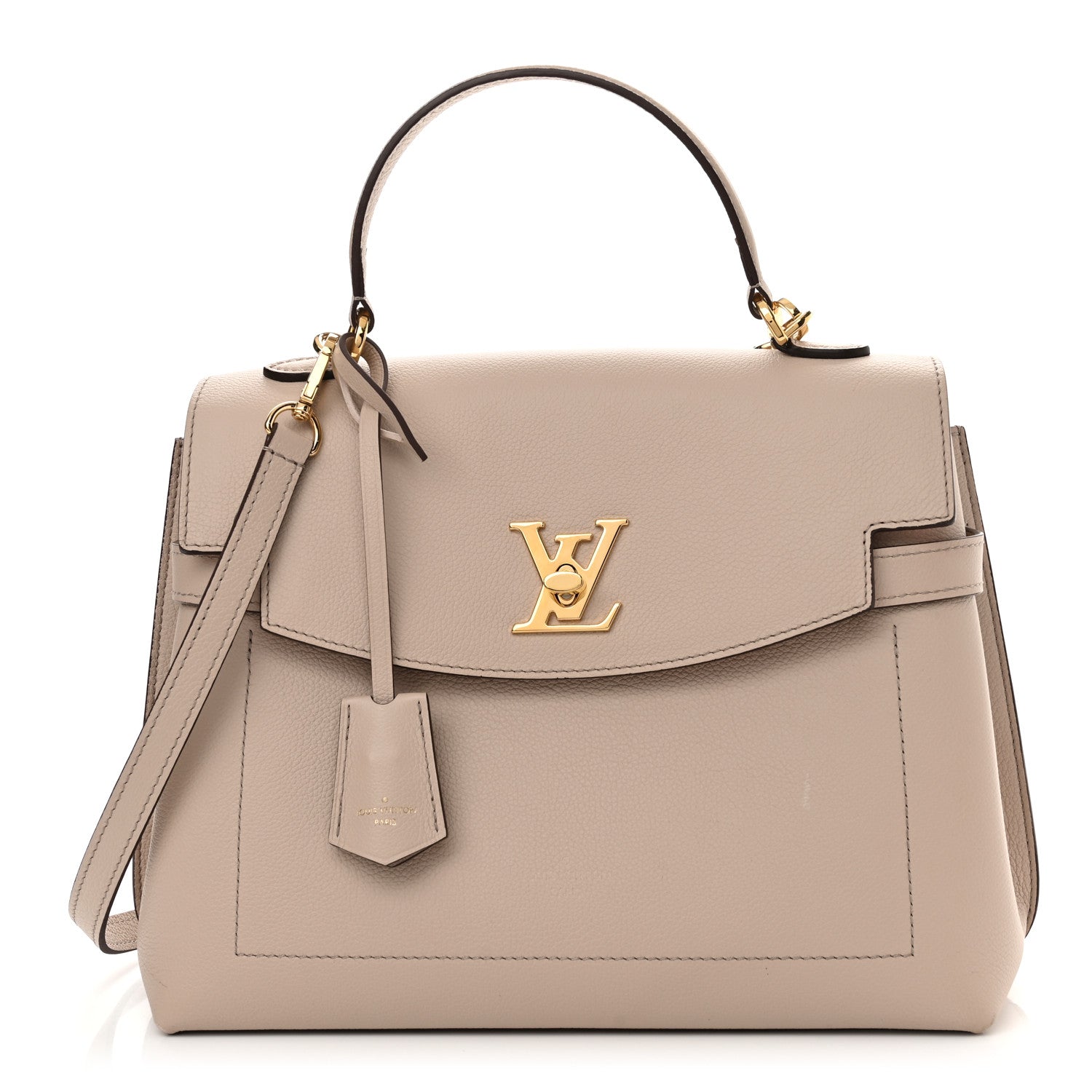 Louis Vuitton Soft Calfskin Lockme Ever MM Greige 1 of 9