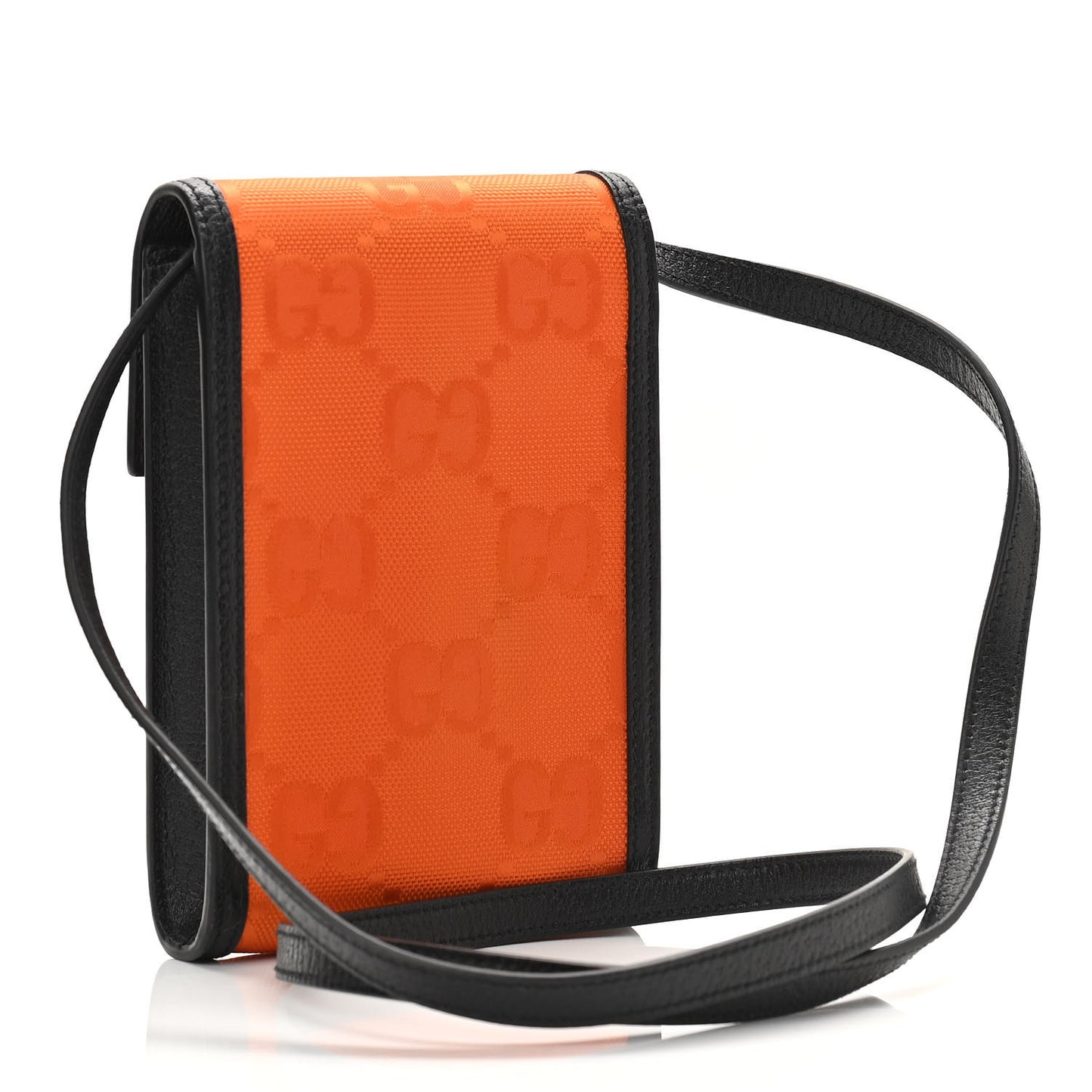 Econyl Nylon Monogram Off The Grid Crossbody Bag Carrot Orange Black
