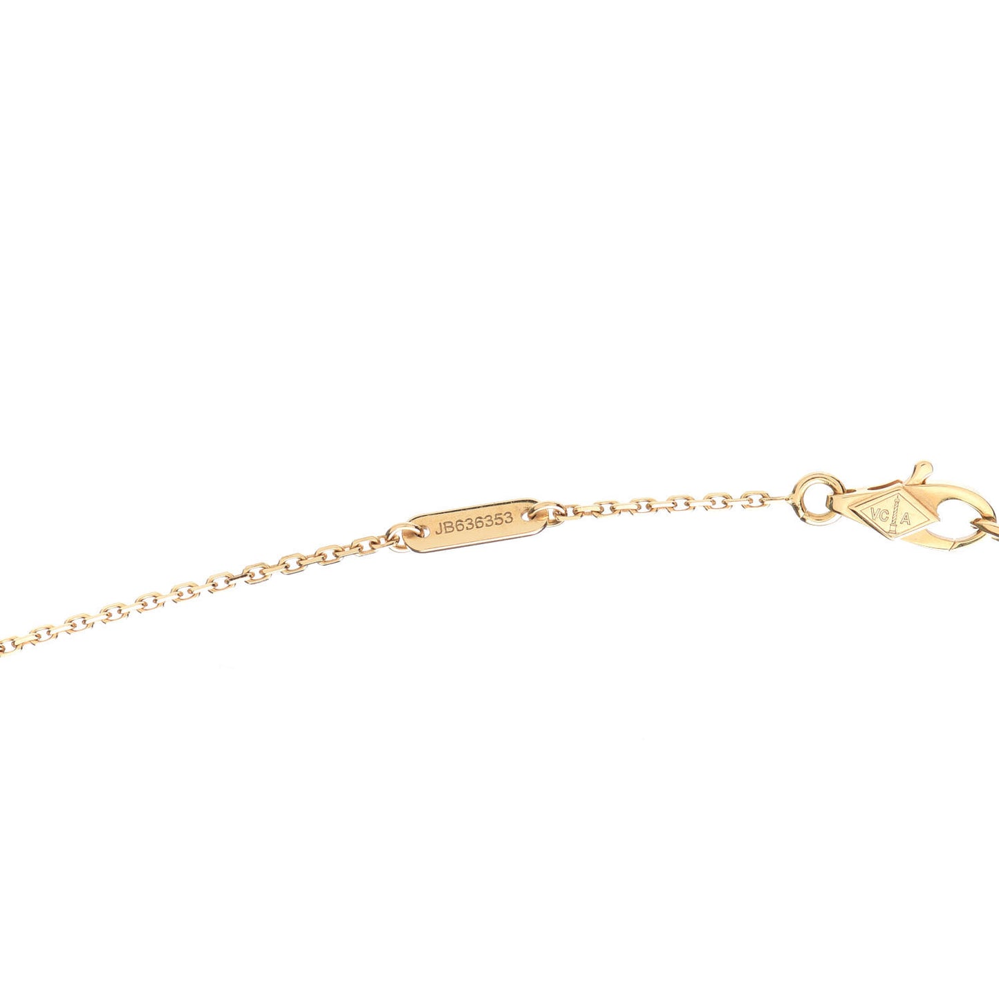 18K Yellow Gold Mother of Pearl Sweet Alhambra Pendant Necklace