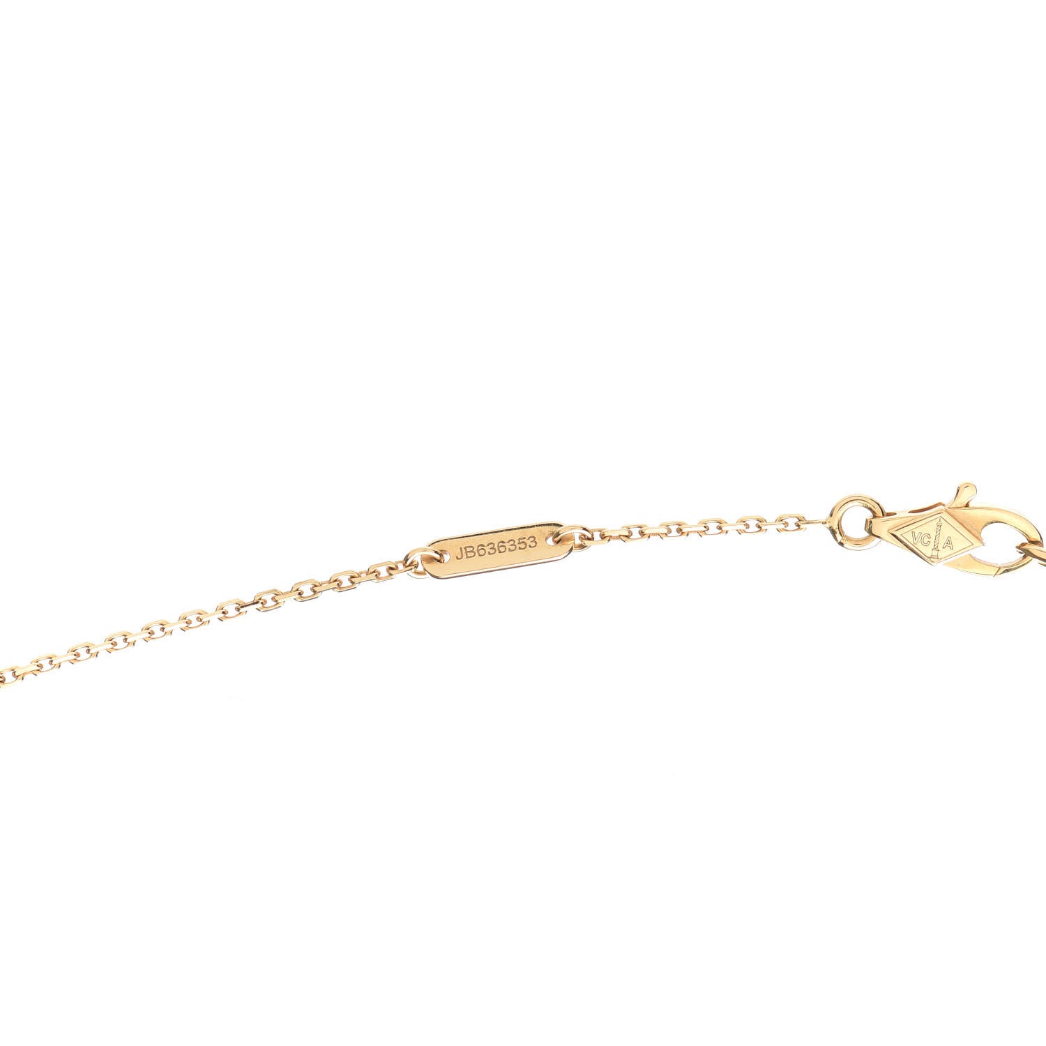 Van Cleef & Arpels 18K Yellow Gold Mother of Pearl Sweet Alhambra Pendant Necklace 5 of 8