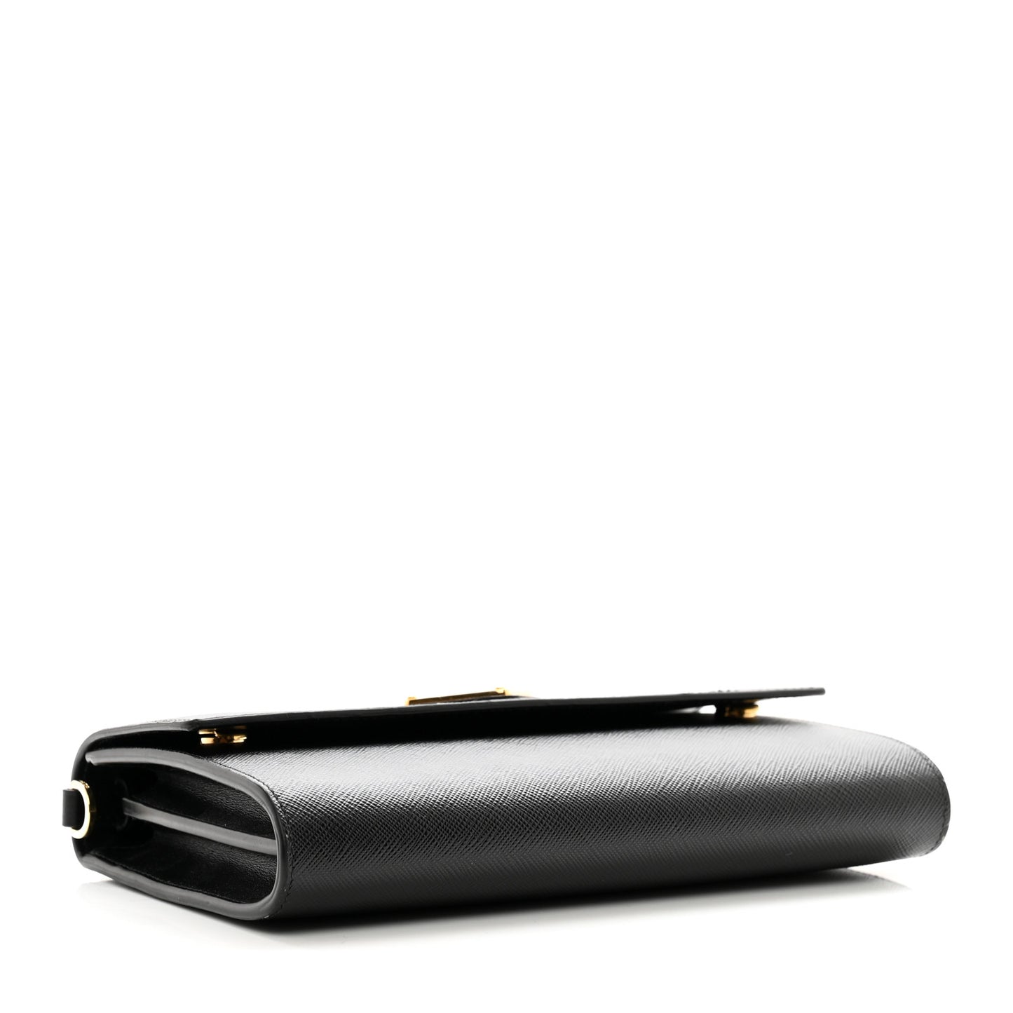 Saffiano Wallet With Shoulder Strap Black