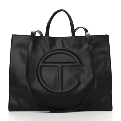 Telfar Vegan Leather Large Shopping Bag Black 2 of 19