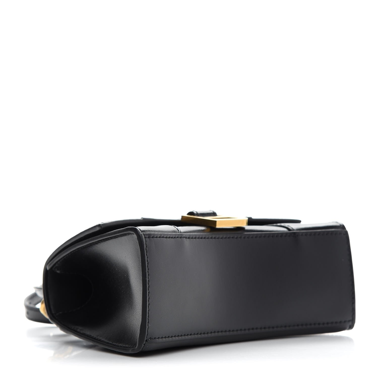 Balenciaga Shiny Box Calfskin Hourglass Top Handle Bag XS Black 4 of 9