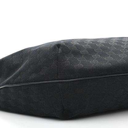 Gucci Monogram Web Medium Half Moon Hobo Black 9 of 12