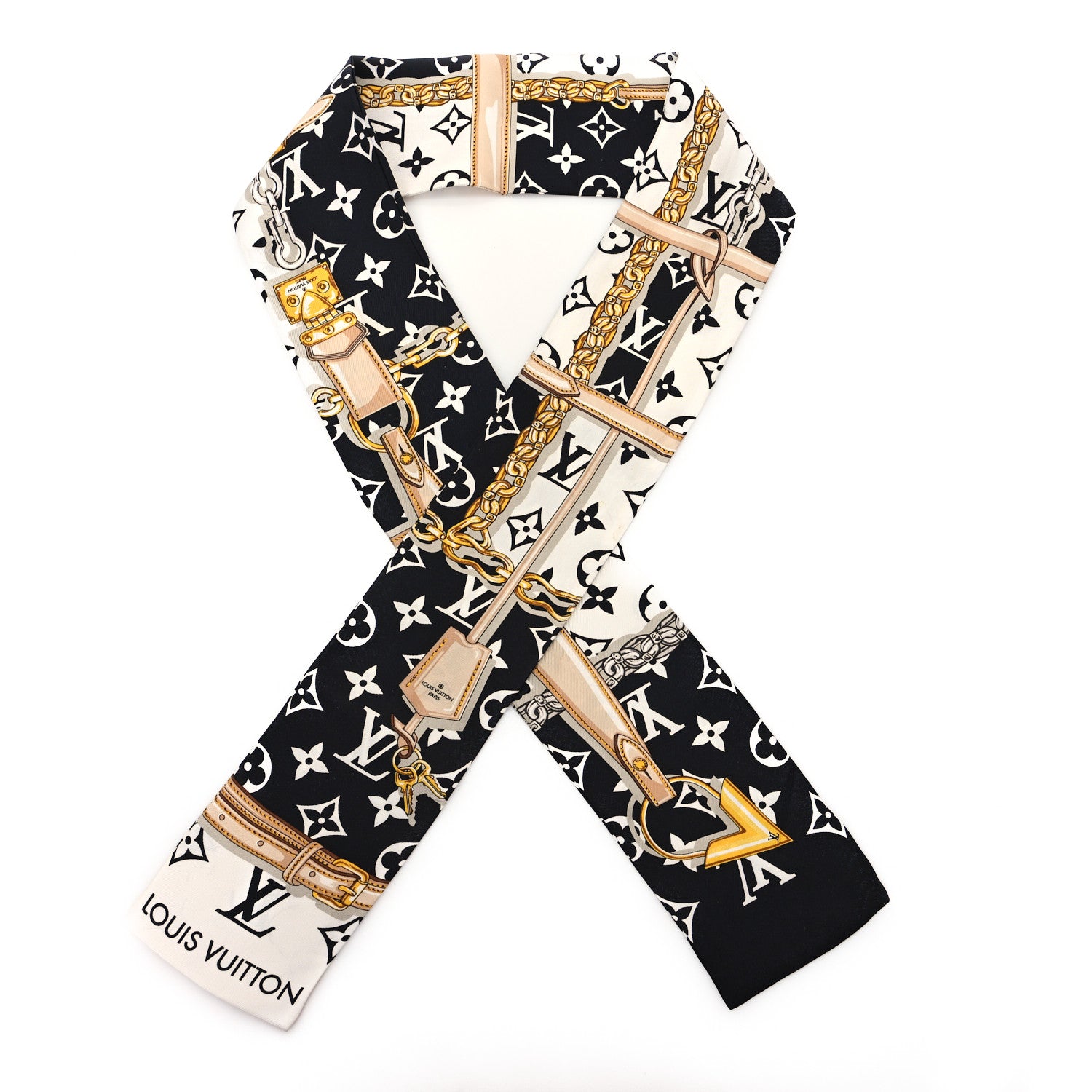 Louis Vuitton Silk Monogram Confidential Bandeau Black 1 of 4