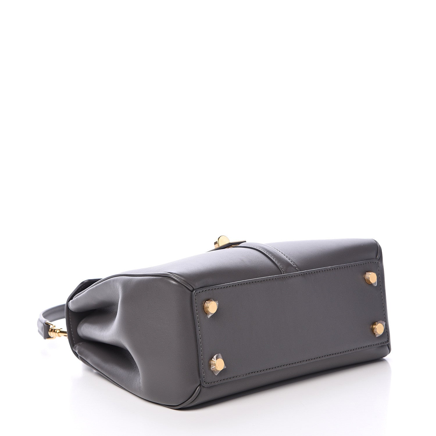 Celine Satinated Calfskin Small 16 Top Handle Bag Gray 3 of 14