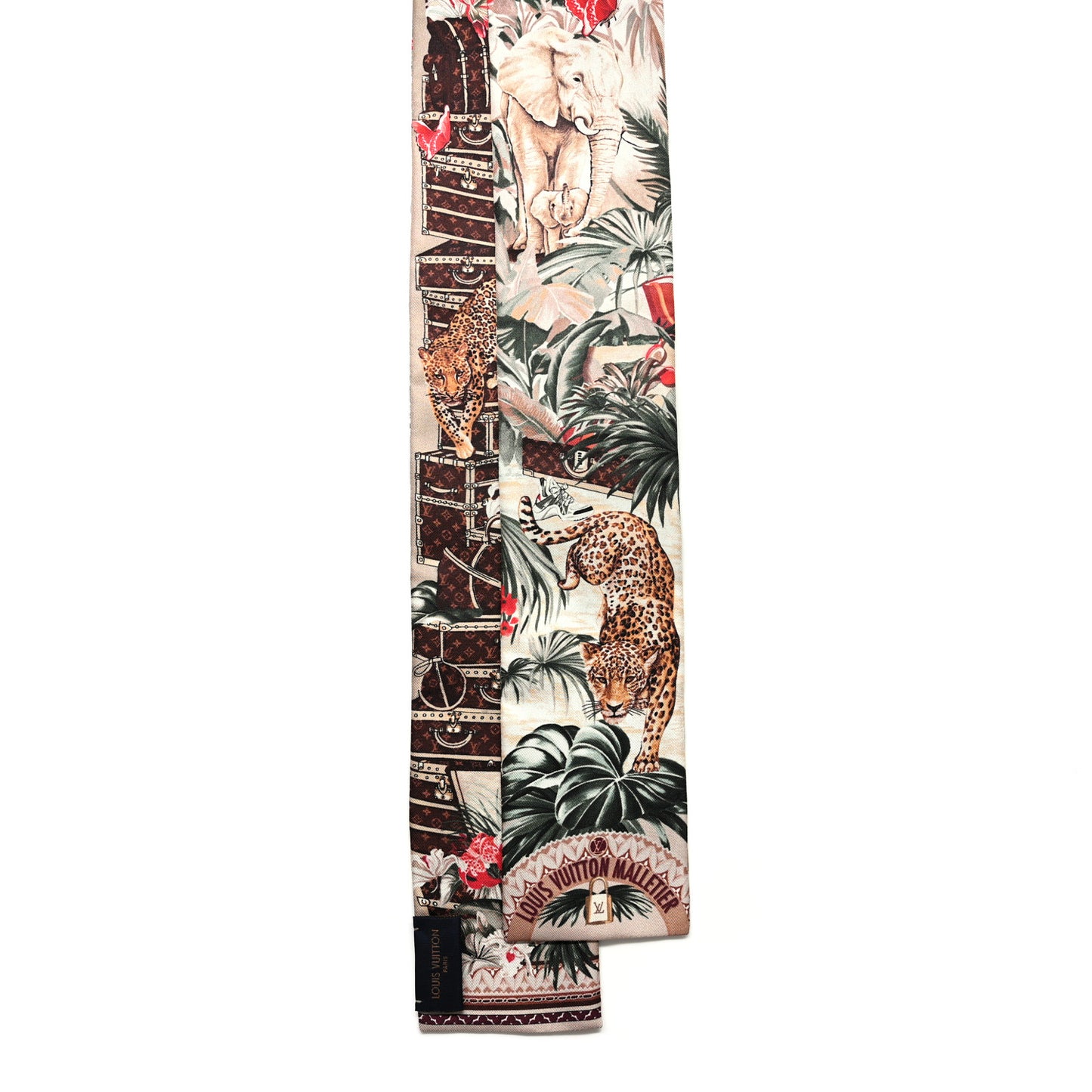 Silk Voyage Extraordinaire Bandeau Scarf Beige