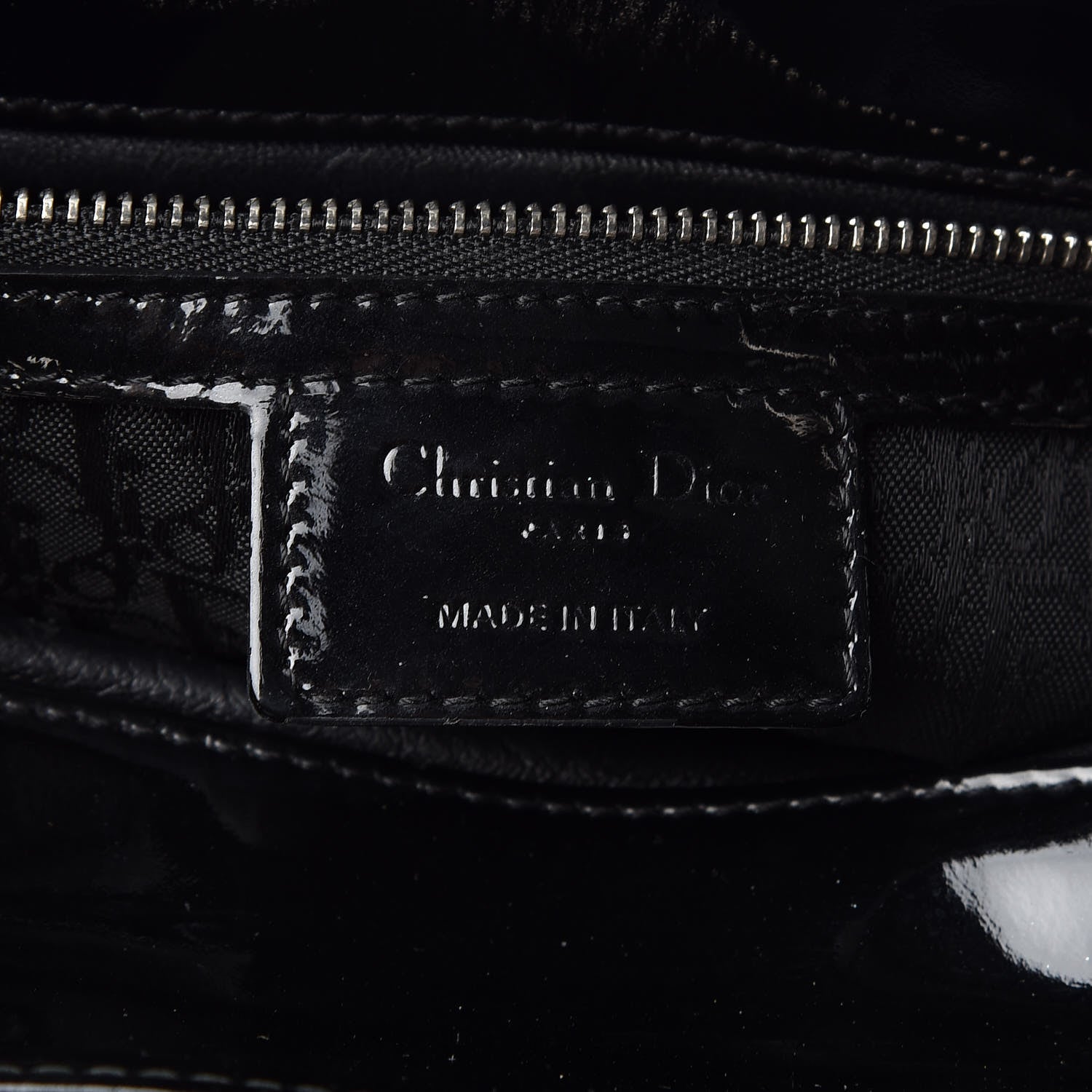 Christian Dior Patent Cannage Large Lady Dior Black 6 of 15