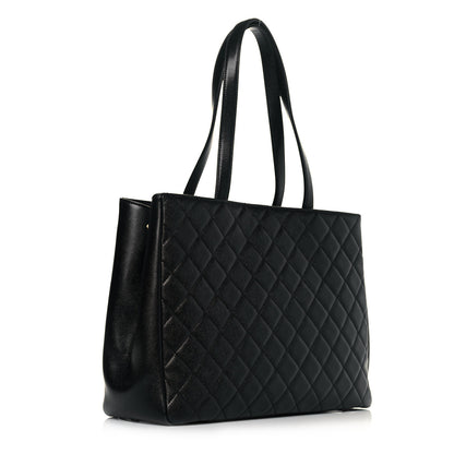 Chanel Caviar Quilted Large Business Affinity Shopping Bag Black 3 of 11