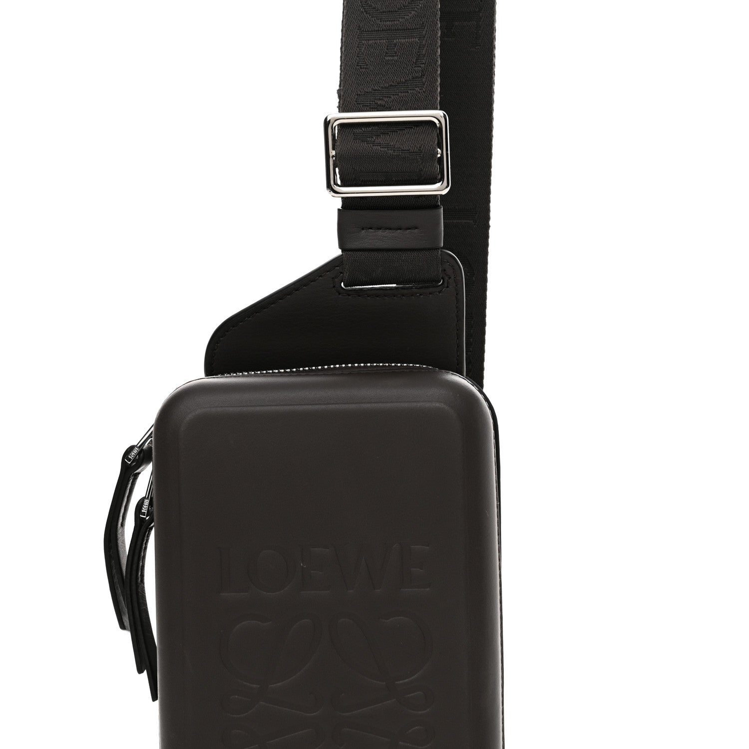 Loewe Calfskin Molded Sling Crossbody Bag Dark Grey 8 of 13