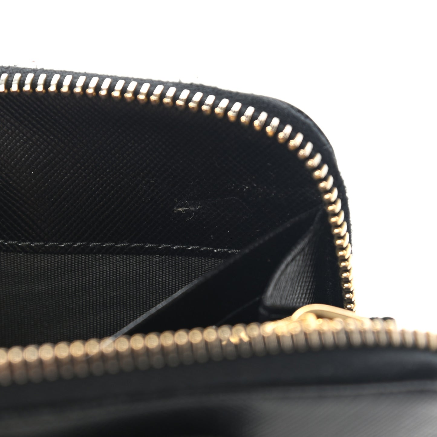 Saffiano Fiocco Bow Zip Around Wallet Black