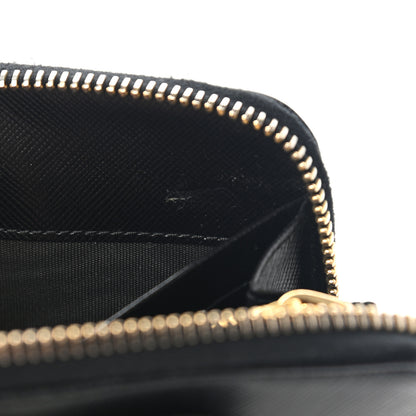Prada Saffiano Fiocco Bow Zip Around Wallet Black 9 of 17