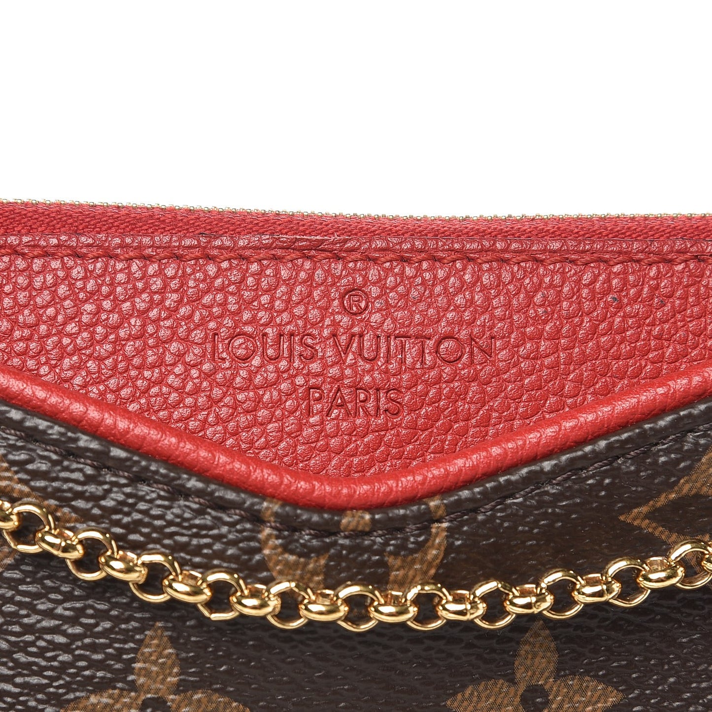 Monogram Pallas Clutch Cherry