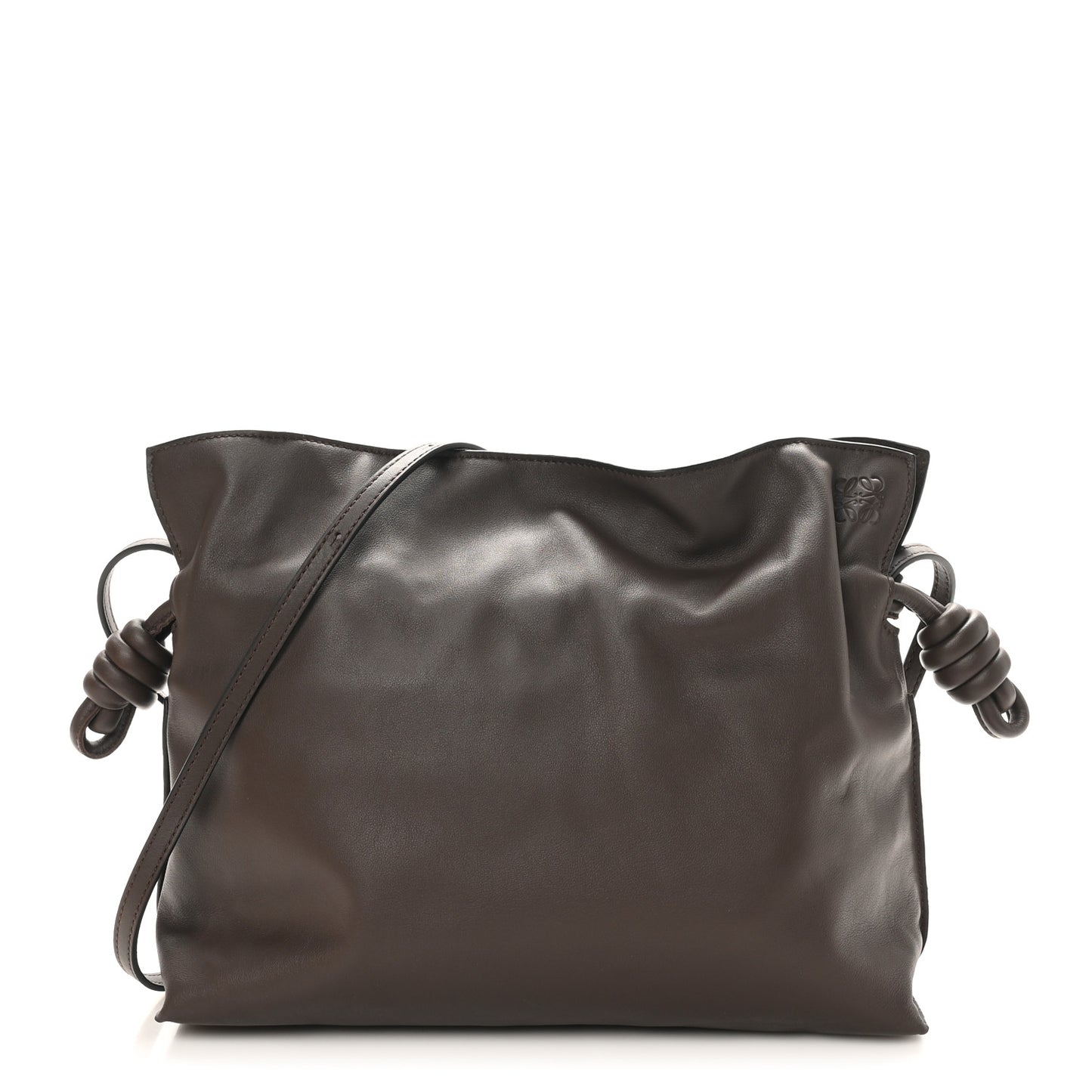 Nappa Medium Flamenco Knot Bag Chocolate