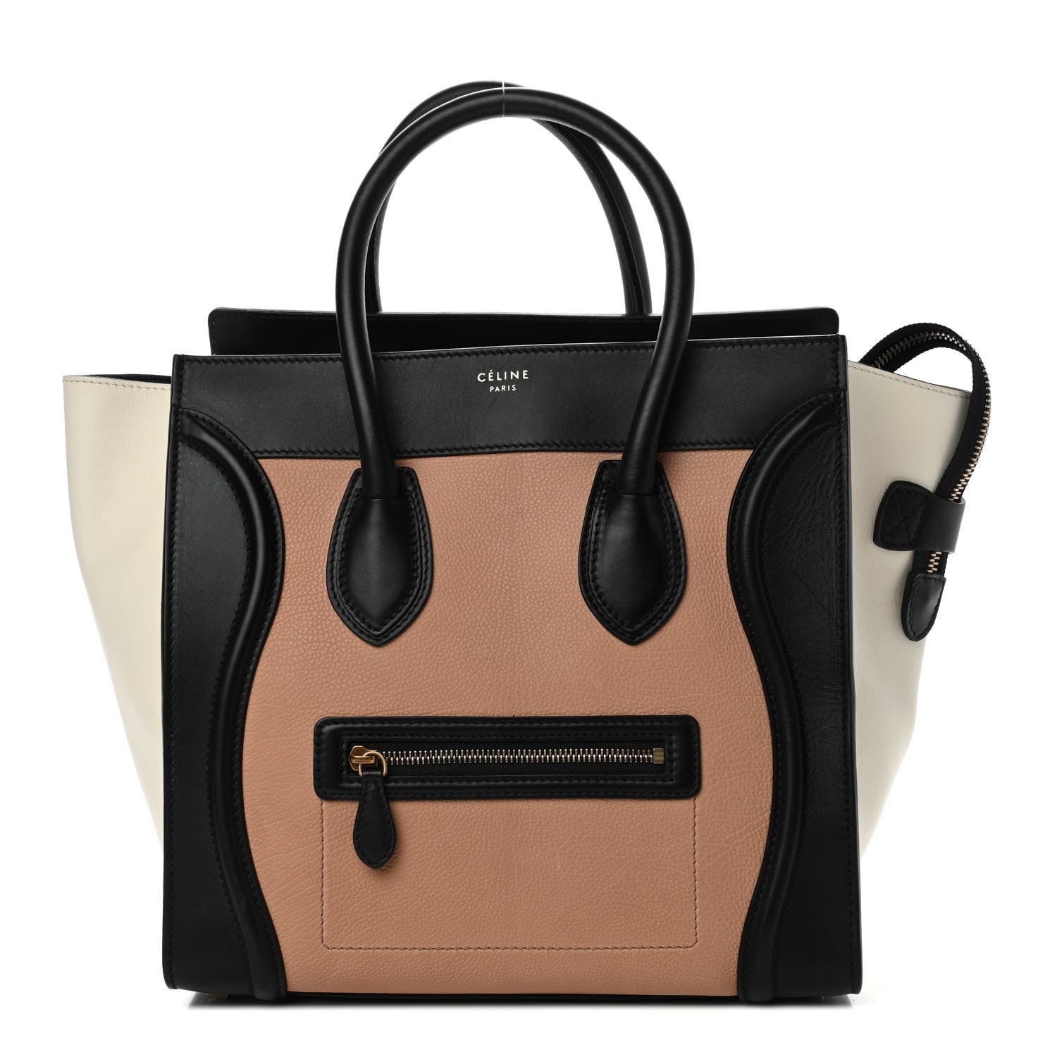 Celine Velluto Calfskin Mini Tri-Color Luggage Flesh 1 of 5