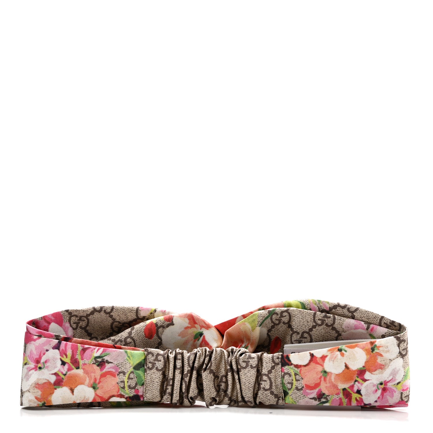 Gucci Silk Monogram Blooms Print Headband M Antique Rose 3 of 5