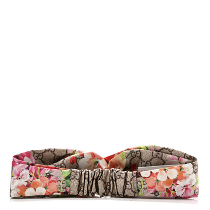Gucci Silk Monogram Blooms Print Headband M Antique Rose 3 of 5