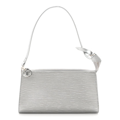 Louis Vuitton Epi Pochette Accessories Metallic Silver 1 of 8
