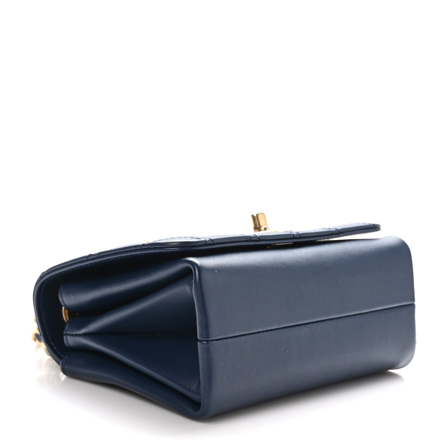 Chanel Calfskin Quilted Pearl Jewel Chain Flap Navy 4 of 11