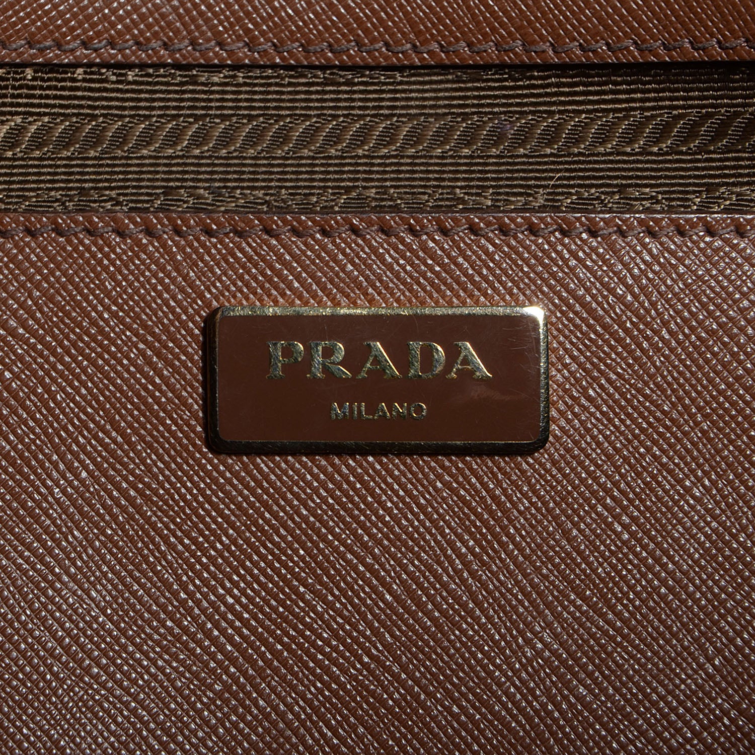 Prada Saffiano Lux Large Double Zip Tote Cocoa 6 of 12