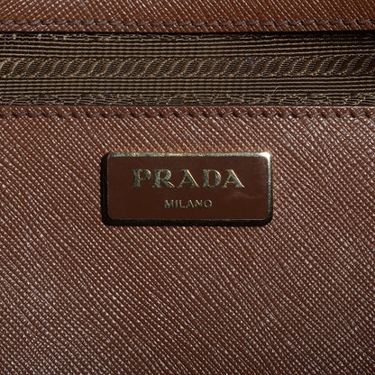 Prada Saffiano Lux Large Double Zip Tote Cocoa 6 of 12