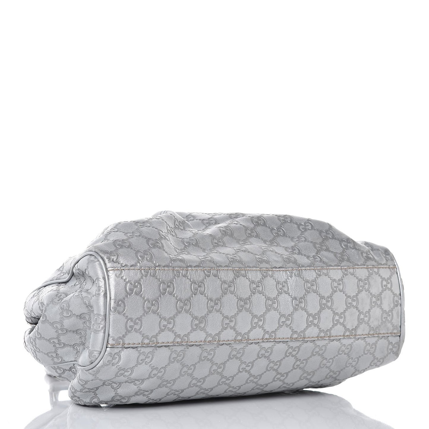Guccissima Medium Sukey Tote Silver
