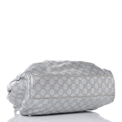 Gucci Guccissima Medium Sukey Tote Silver 4 of 17