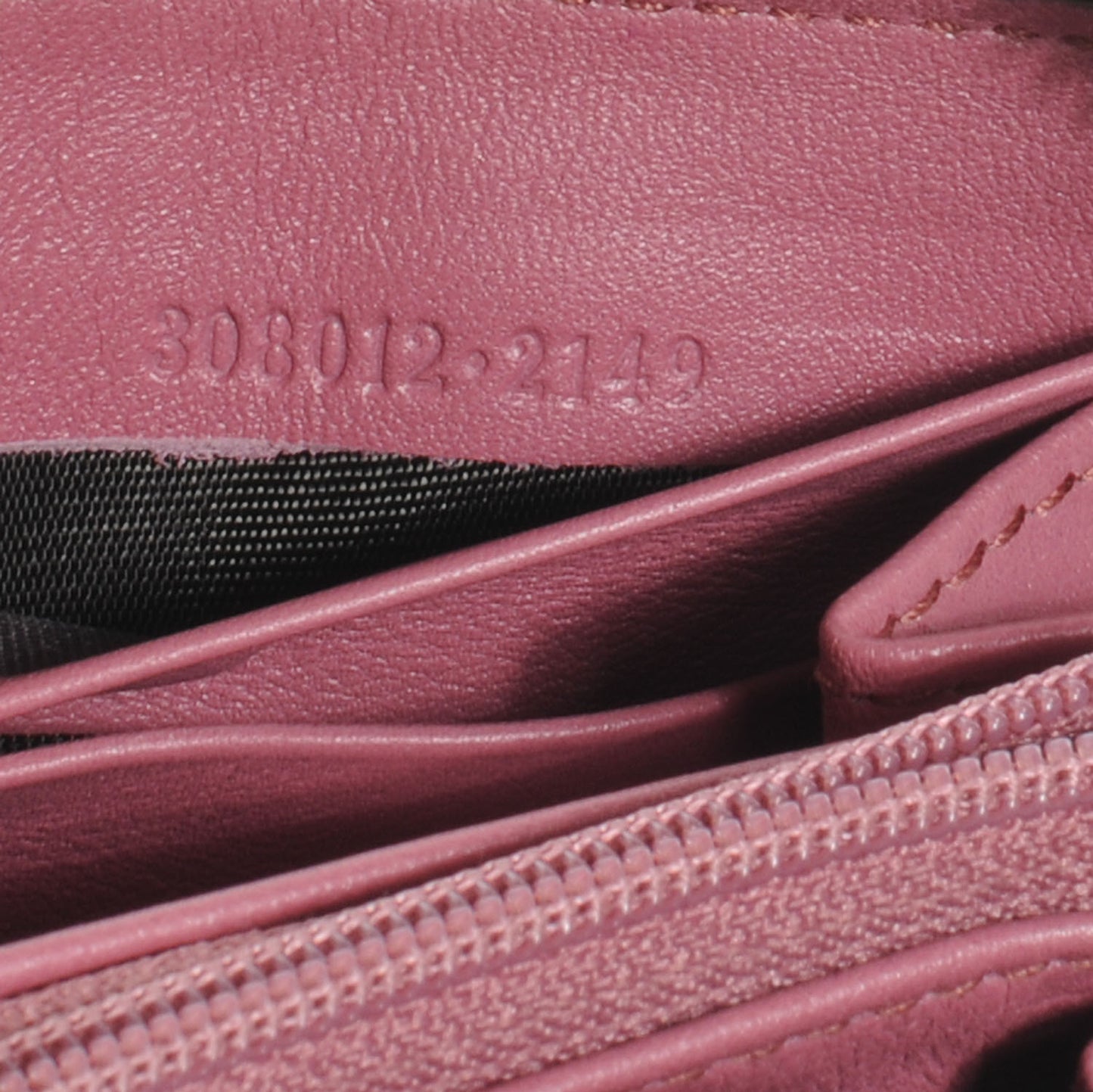 Monogram Margaux Calfskin Sukey Zip Around Wallet Beige Ebony Vintage Rose