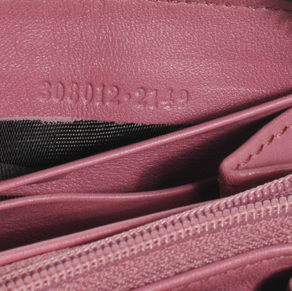 Gucci Monogram Margaux Calfskin Sukey Zip Around Wallet Beige Ebony Vintage Rose 8 of 8