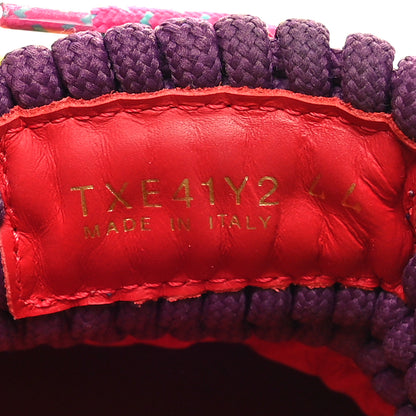 Valentino Garavani Fabric Crochet Mens Low Top Sneakers 44 Bright Lemon Rogue Pur Rose Violet Titian White Black 6 of 8