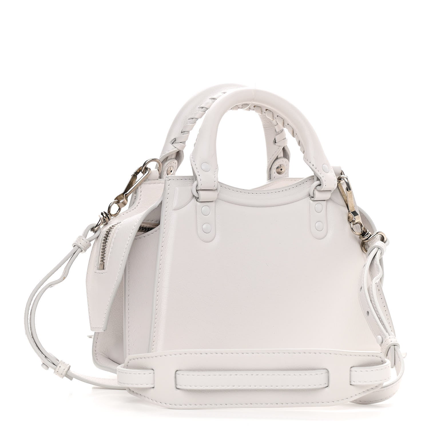 Balenciaga Cake Calfskin Tonal Hardware Mini Neo Classic City White 3 of 10