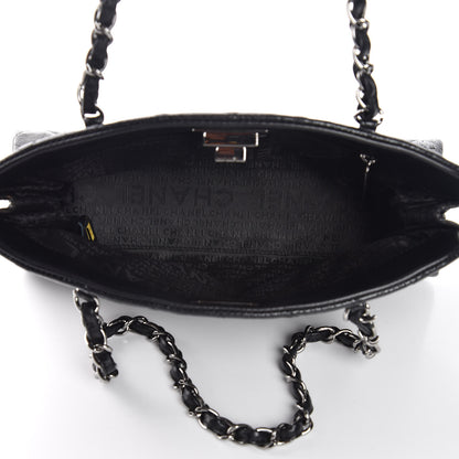 Chanel Glazed Crackled Calfskin Small Reissue Tote Black 5 of 10