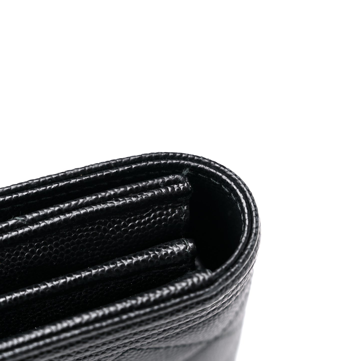 Caviar Quilted Long Boy Flap Wallet Black