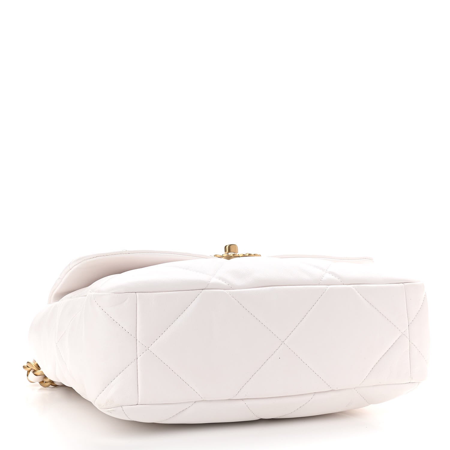 Chanel Lambskin Quilted Large Chanel 19 Flap White 3 of 10