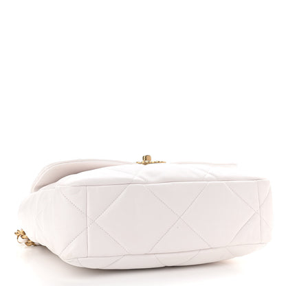 Chanel Lambskin Quilted Large Chanel 19 Flap White 3 of 10