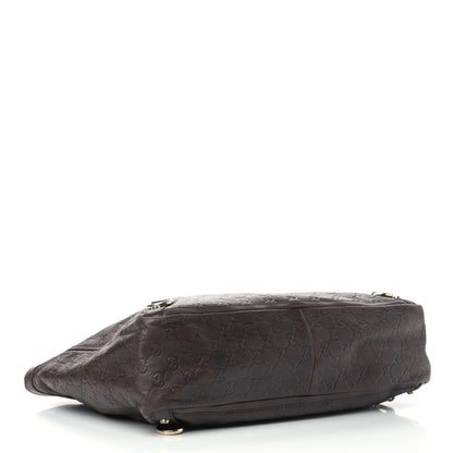 Gucci Guccissima Large Abbey Tote Dark Brown 3 of 13