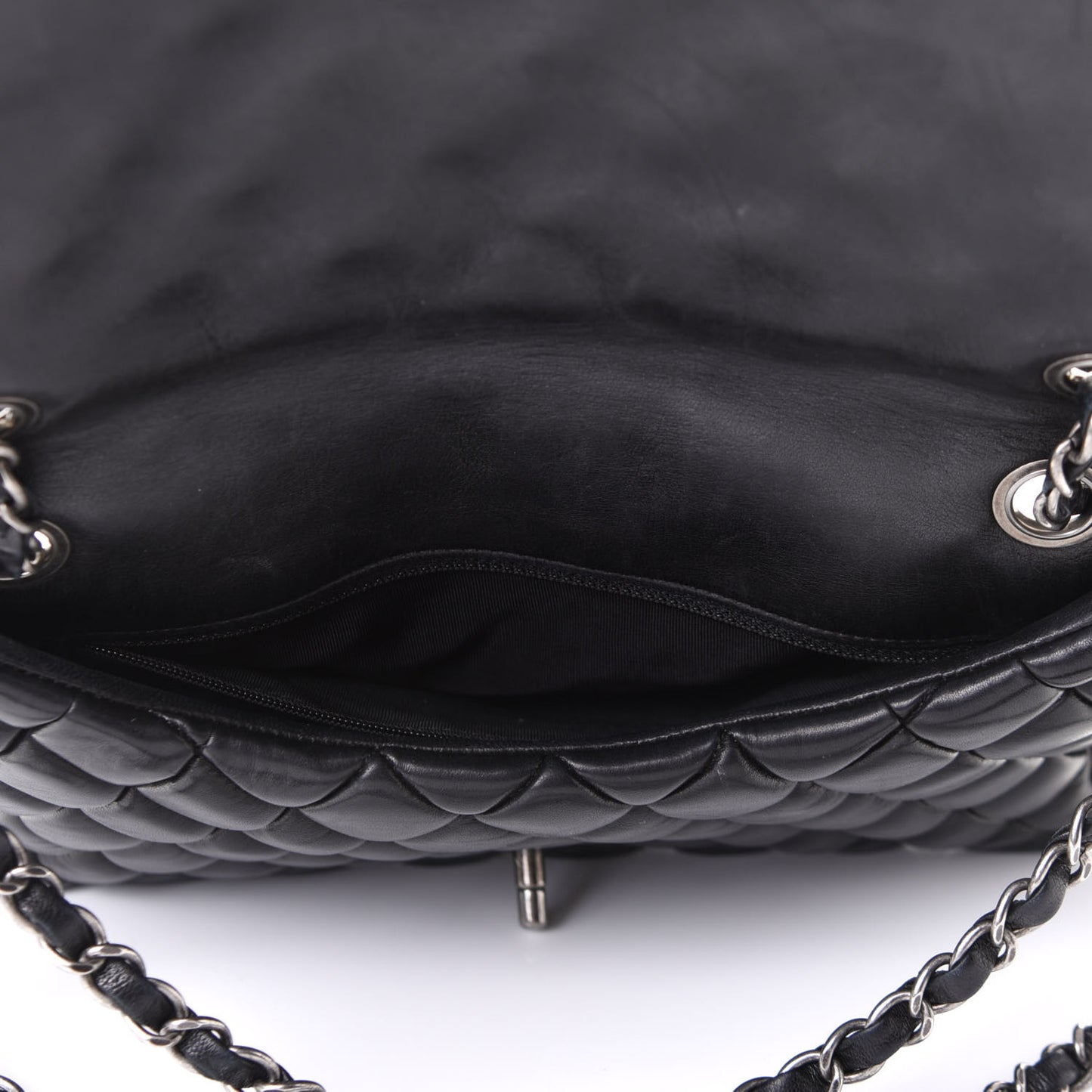 Lambskin Large New Bubble Flap Black