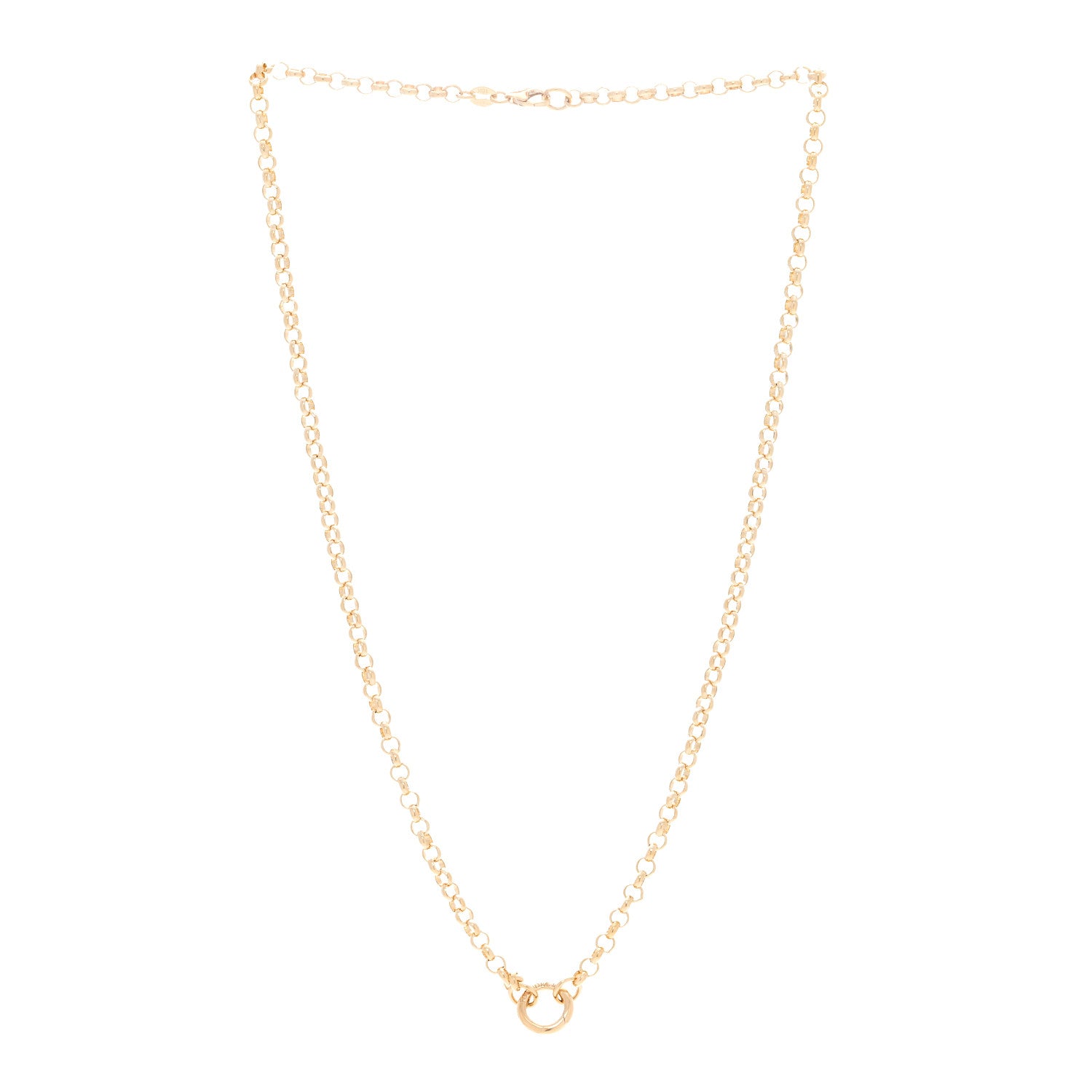 Foundrae 18K Yellow Gold Medium Belcher Open Chain Mini Chubby Annex Link Necklace 3 of 6