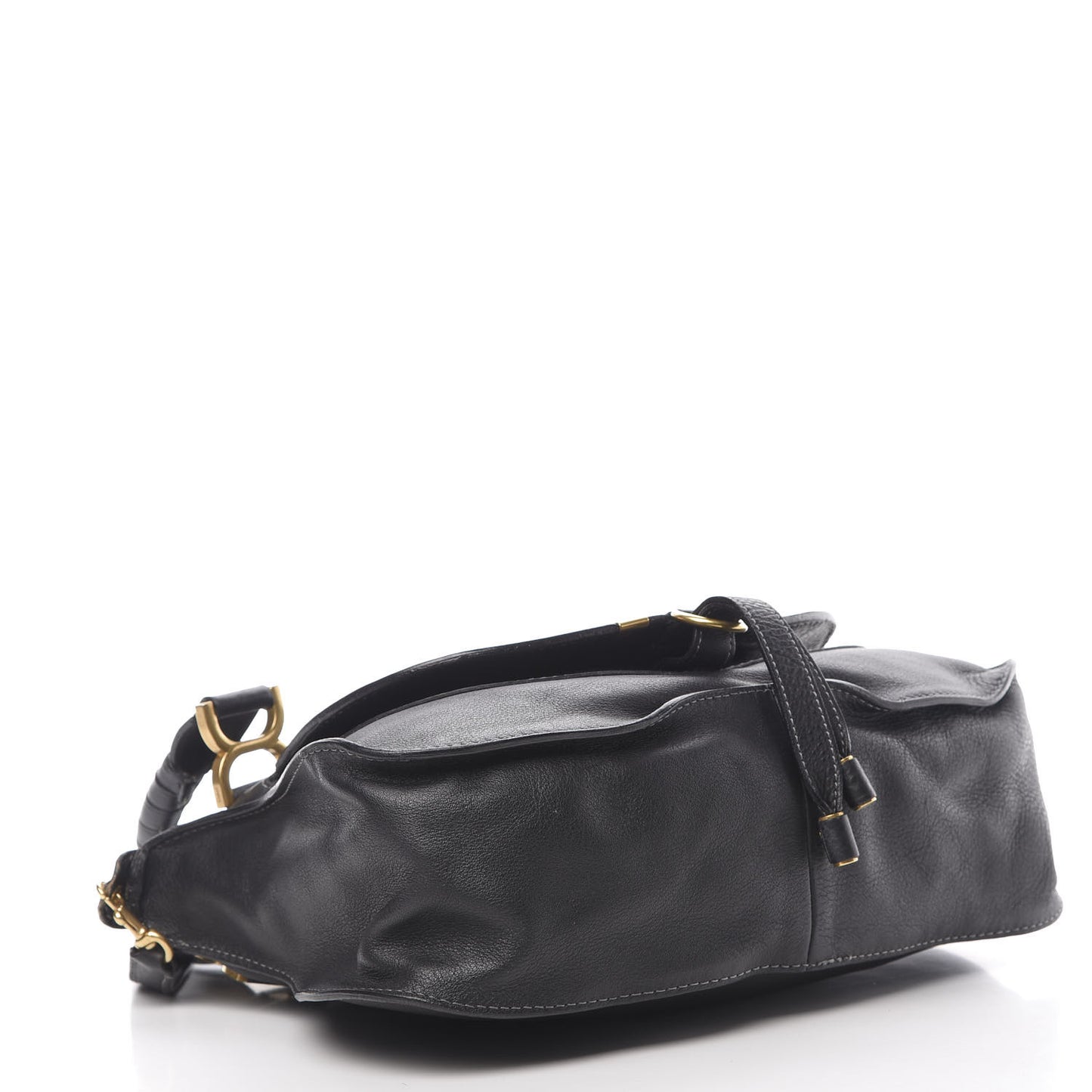Calfskin Medium Marcie Satchel Black
