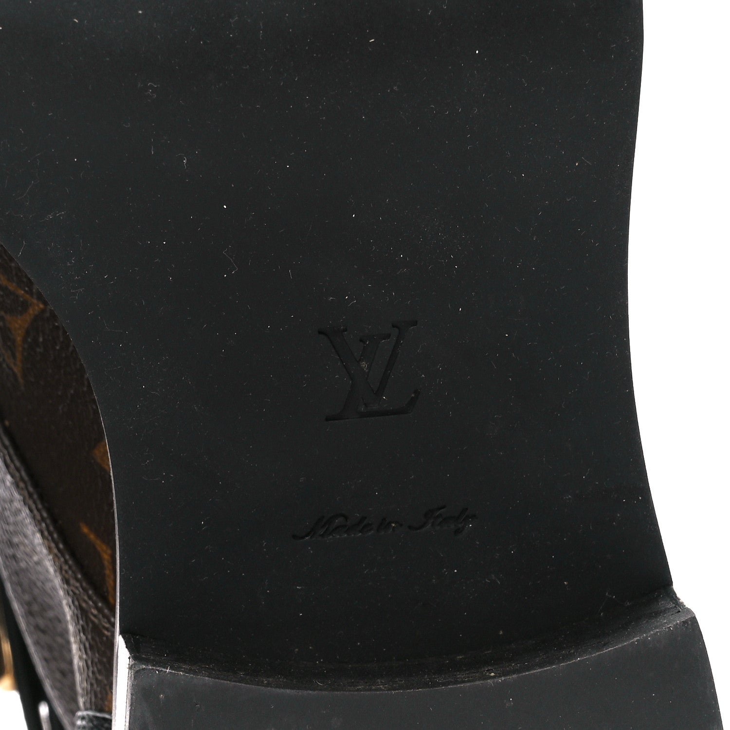 Louis Vuitton Calfskin Monogram Wonderland Flat Ranger Boots 37 Black 6 of 8