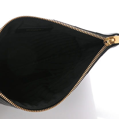 Saint Laurent Calfskin Matelasse Chevron Monogram A5 Wristlet Black 5 of 7