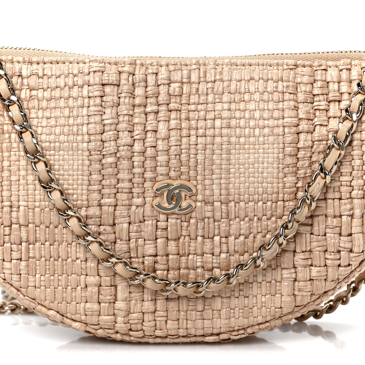 Chanel Raffia Other Shape With Chain Beige 7 of 10