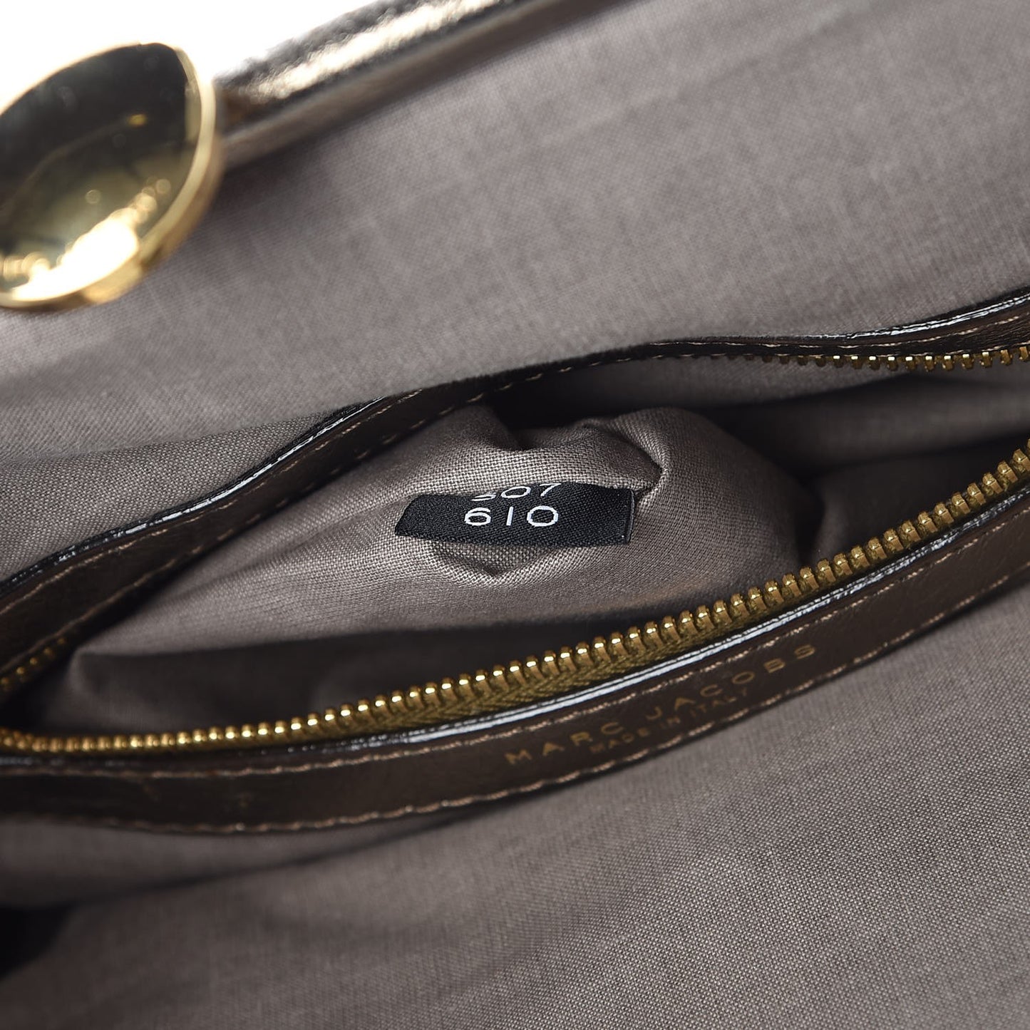 Metallic Calfskin Patchwork Stam Bronze