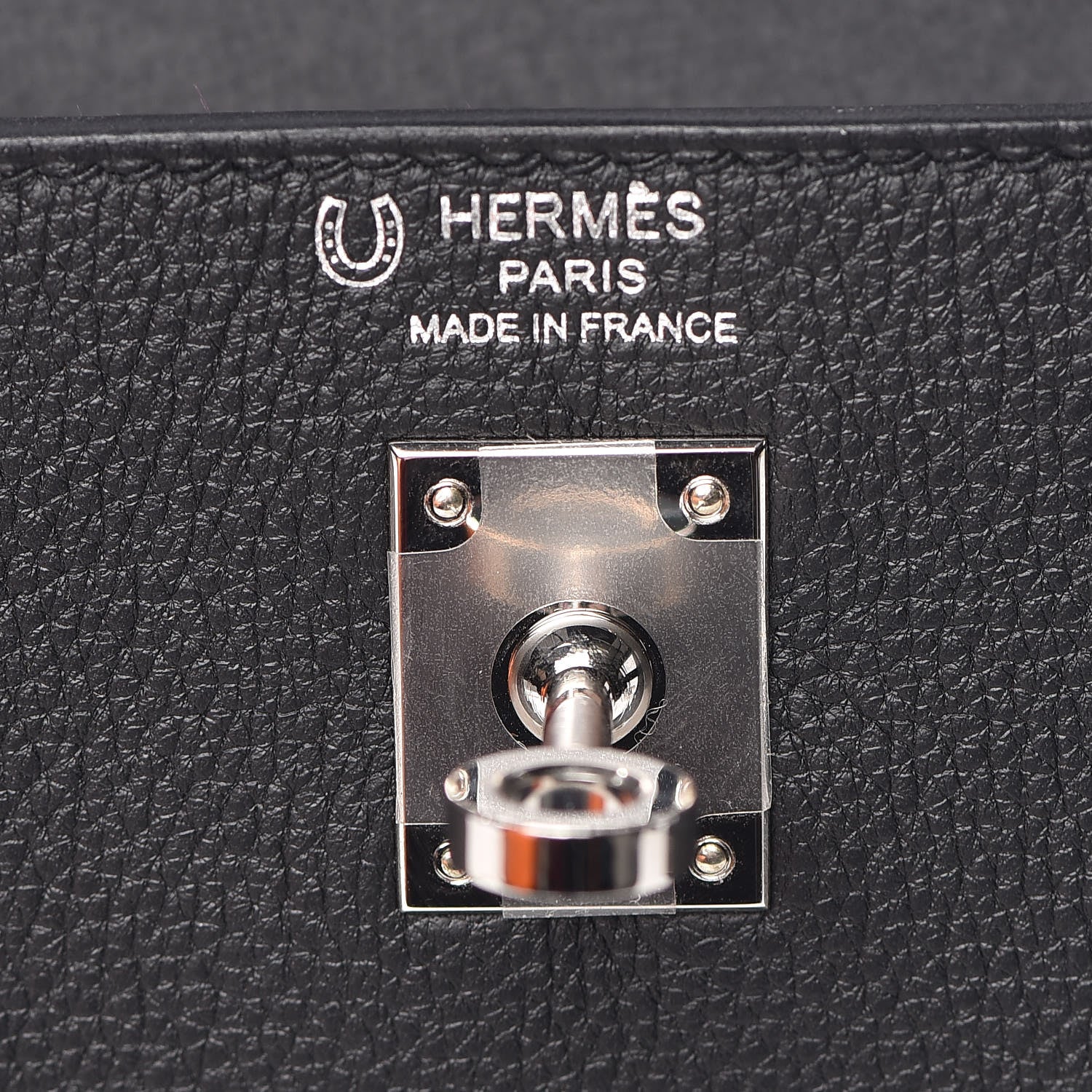 Hermes Togo Horseshoe Kelly Retourne 25 Black Magnolia 24 of 41