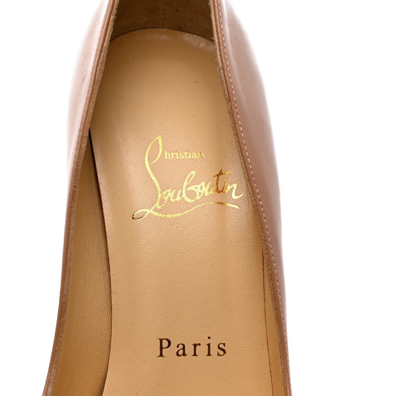 Christian Louboutin Shiny Calfskin Alta Vicky 160 Pumps 35 Nude 6 of 10