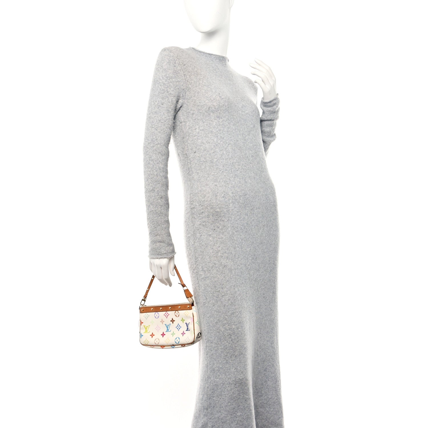 Louis Vuitton Monogram Multicolor Pochette Accessories White 2 of 13